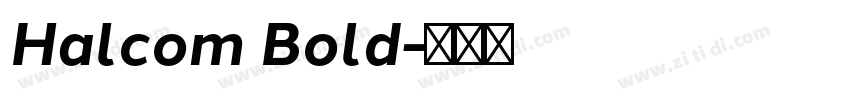 Halcom Bold字体转换